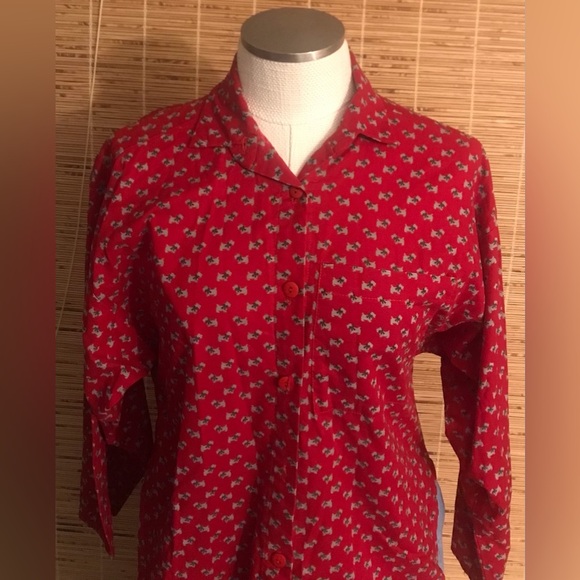 Vintage 90’s Steel Wool Scotty Dog with Bow 3/4 Wide Sleeve Size 6 - Picture 6 of 10